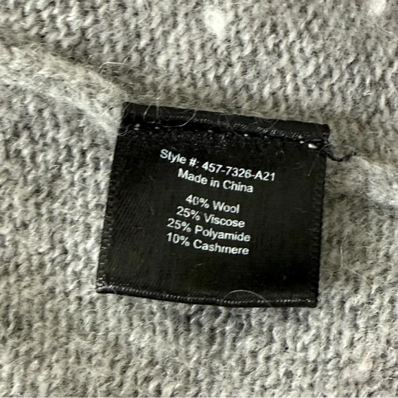 Jenni Kayne Gray Sweater Size M Long Sleeve Wool Cashmere Knit Casual Preppy - Picture 8 of 9